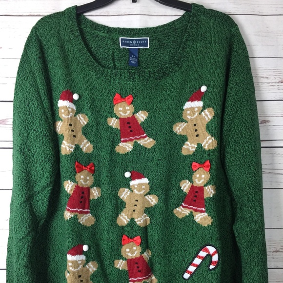 Karen Scott Holiday Gingerbread Marine Sweater - Picture 2 of 6